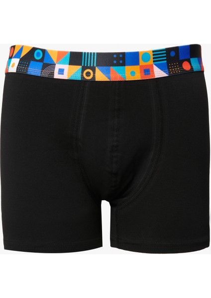 Erkek Siyah 3'lü Özel Hediye Kutulu Pamuklu Esnek Boxer Paketi fiyatları