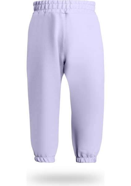 Kız Çocuk Cepsiz Jogger Eşofman Altı Paçası Lastikli Lila