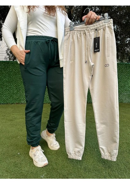 Lastikli Paça Bej Eşofman Altı modelleri