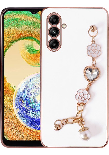 Galaxy A13 5g Kılıf El Tutamaçlı Kamera Korumalı Inc Taka Silikon Kapak-Beyaz