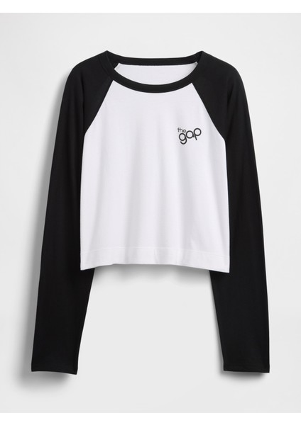 Kadın Siyah Relaxed Crop Gap Logo T-Shirt fiyatları