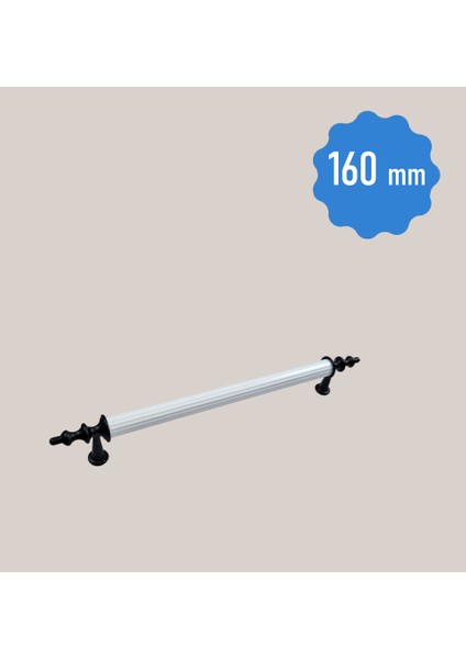 Boru İğne Ayak 128 mm Alüminyum-Zamak Metal Krom Beyaz Dolap Çekmece Kulpları fiyatları