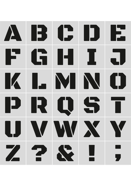 Stencil Harf Boyama Şablonu X058 fiyatları