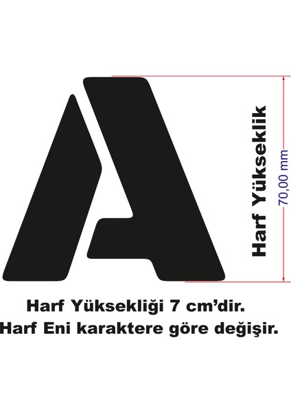 Stencil Harf Boyama Şablonu X058 modelleri