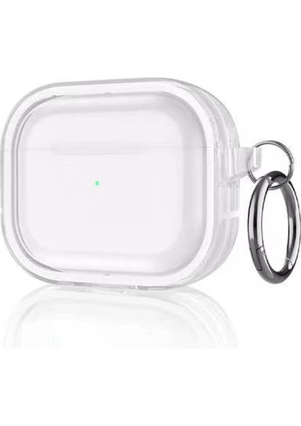 Rdbydn Movenchy Airpods Pro 2 (2.nesil) Shiny Şeffaf Kılıf - Beyaz