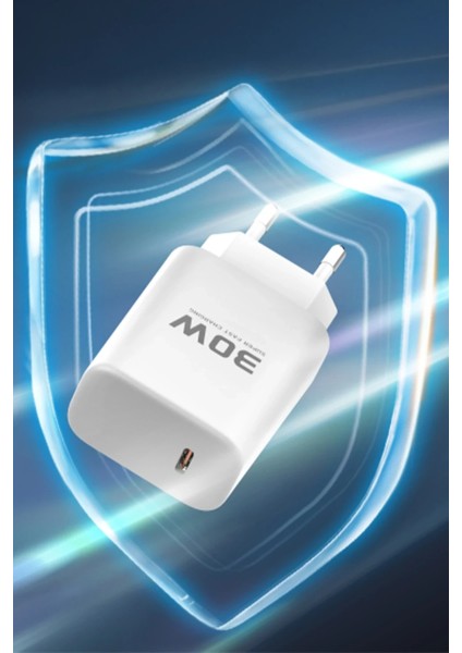 Rdbydn Joko JK89 30W Type-C Çıkışlı Ekstra DC67 1m Type-C To Type-C Kablolu Pd Şarj Cihazı - Beyaz modelleri