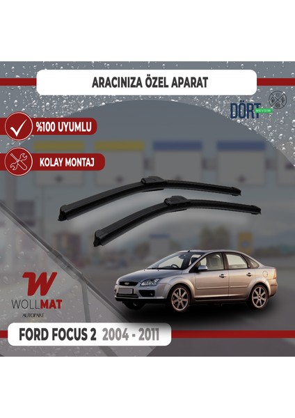 Ford Focus 2 Silecek 2004 2011 Arası Uyumlu Silecek Takımı Araca Özel