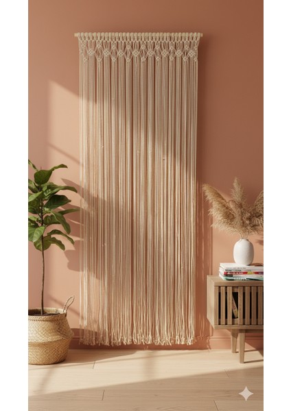 Makrome Perde Düğümlü Kapı Süsü