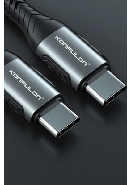 Rdbydn Konfulon DC43 Type-C To Type-C 1m Örgü 60W Hızlı Şarj Kablo - Yeşil modelleri