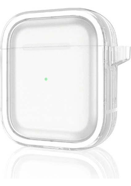 Rdbydn Movenchy Airpods 4 (4.nesil) Shiny Şeffaf Kılıf - Beyaz