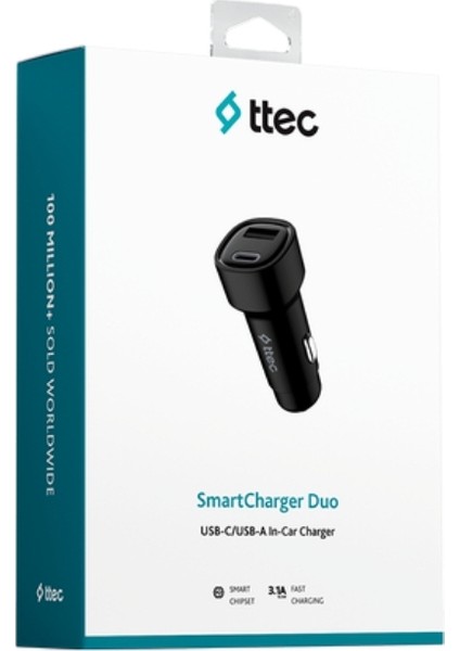 Smartcharger Duo Araç Şarj Aleti, 3.1A, 15.5 W, Usb-C+Usb-A indirimleri