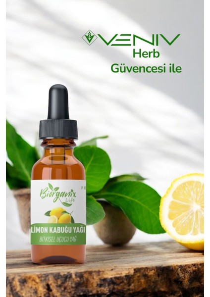 %100 Doğal Limon Kabuğu Yağı - Bitkisel Uçucu Yağ 20 ml