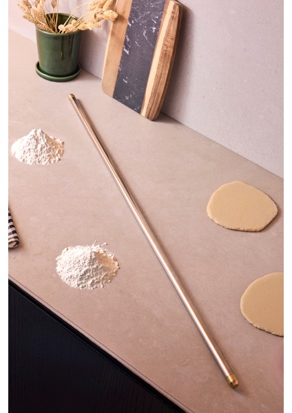 Proroll 304 Paslanmaz Çelik Gold Merdane 85 cm Hamur Oklavası 18/10