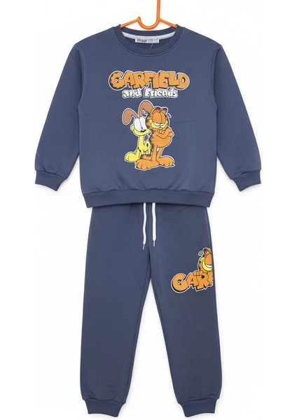 Garfıeld Baskılı Erkek Çocuk Alt Üst Takım 3iplik Şardonlu fiyatları