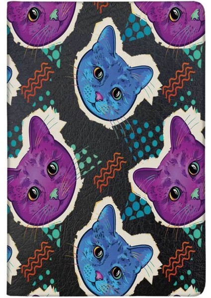 Kedi Pattern Vinleks Pet Evcil Hayvan Kedi Köpek Pasaport Sağlık Karnesi Kılıfı