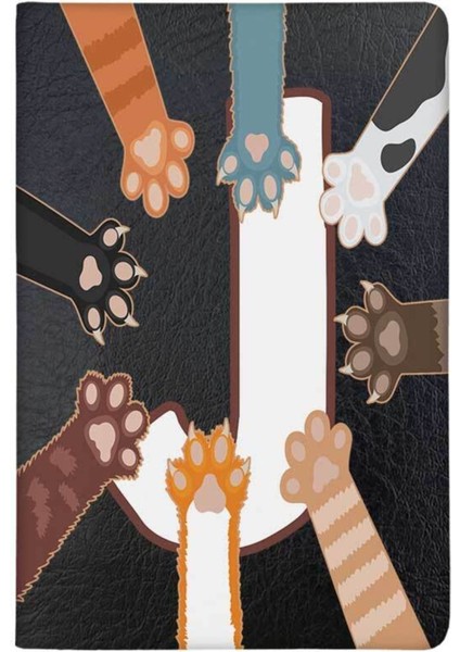 Patili J Harfi Desenli Deri Pet Evcil Hayvan Kedi Köpek Pasaport Sağlık Karnesi Kabı Kılıfı