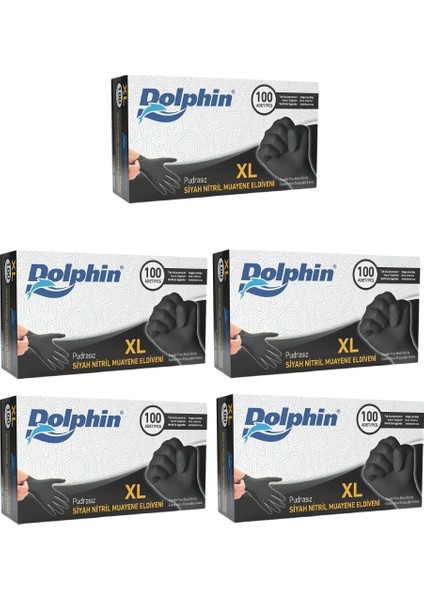 Çok Amaçlı Siyah Nitril Eldiven (XL) 100lü Paket 5 Adet (Gıdaya Uygun) modelleri