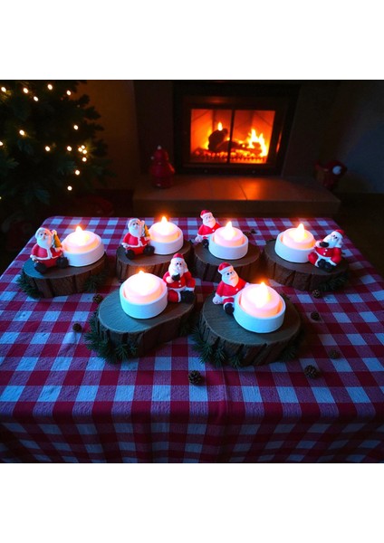 Yılbaşı Dekorasyon 6 Lı Neol Baba Tealıght Mumluk Yılbaşı Dekorasyon Biblo