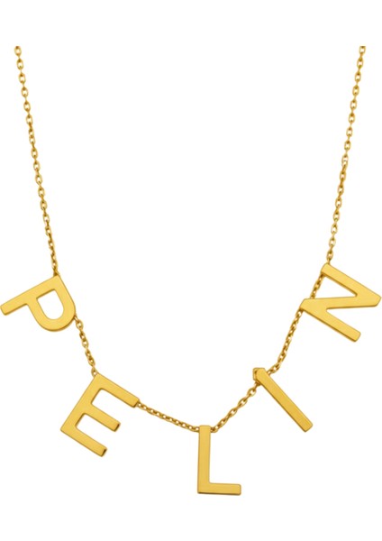 14 Ayar Altın İsim Kolye fırsatları