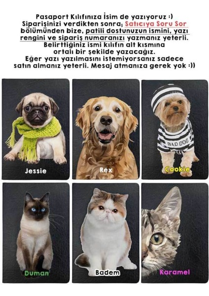 Dalmaçyalı Desenli Deri Baskılı Evcil Hayvan Pet Kedi Köpek Pasaport Kılıfı Karnesi modelleri