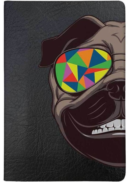 Cool Pug Desenli Deri Pet Evcil Hayvan Kedi Köpek Pasaport Sağlık Karnesi Kabı Kılıfı