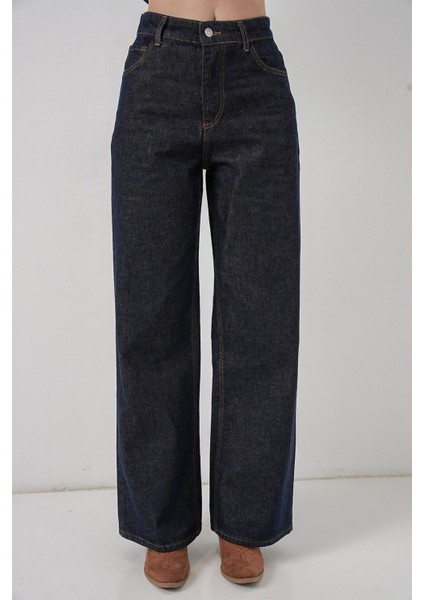 Kadın Bdart Cep Detaylı Ceket & Pantolon Kot Takım Gece Mavisi fırsatları