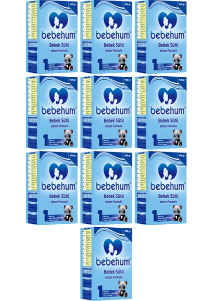 1 Bebek Sütü 400 gr 0-6 Ay 10 Adet