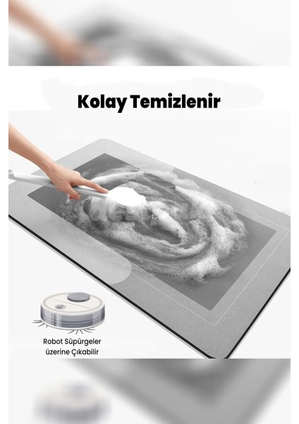 2 Adet Su Emici Paspas Seti - 45X120 ve 45X70 cm - 5mm Kalınlık Ekstra Su Emici Banyo Mutfak Paspası modelleri