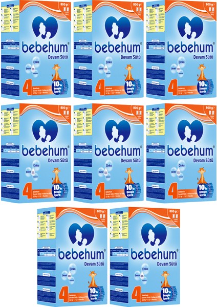 4 Devam Sütü 800 gr 12+ Ay 8 Adet