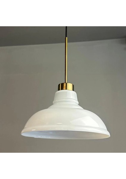 Vishi Cam Beyaz Tekli Avize Ince Eskitme Başlık Retro Sarkıt Lamba Salon Aydınlatma fiyatları