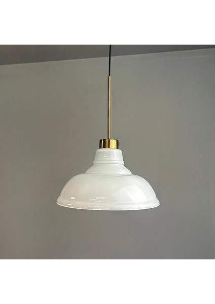 Vishi Cam Beyaz Tekli Avize Ince Eskitme Başlık Retro Sarkıt Lamba Salon Aydınlatma modelleri