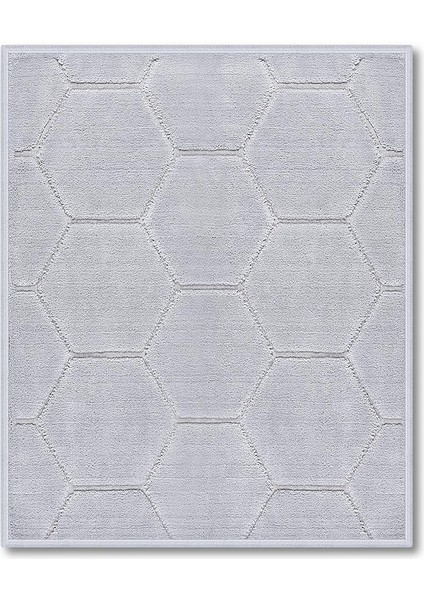 Petek Doğal Pamuklu 2'li Banyo & Paspas Seti 60X100 50X60 Gri modelleri