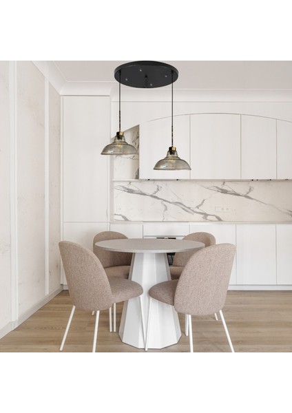 Ikili Vishi Cam Bal Rengi Avize Ince Eskitme Başlık Retro Sarkıt Lamba Restoran Salon Aydınlatma