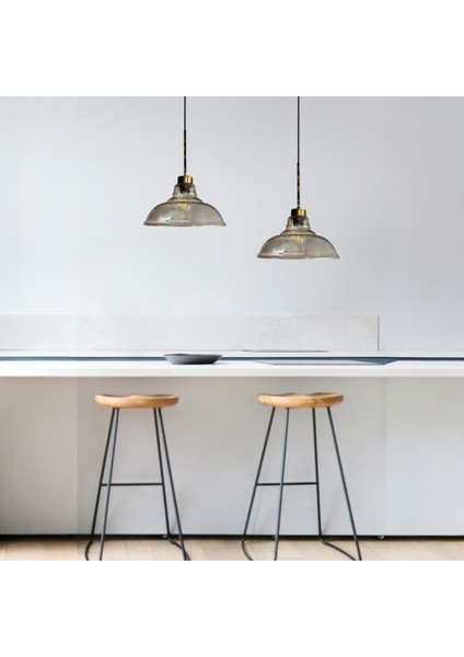 Ikili Vishi Cam Bal Rengi Avize Ince Eskitme Başlık Retro Sarkıt Lamba Restoran Salon Aydınlatma fiyatları