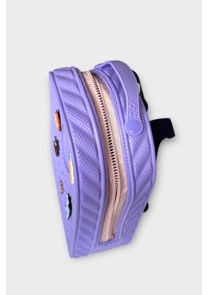 Çocuk Eva Delikli Yumuşak Silikon Kreş Okul Sırt Çantası Lila indirimleri