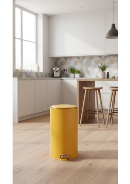 Delta 30 L Pedallı Çöp Kovası Sarı | Yavaş Kapanma, Aktif Karbon Filtre, Kolay Temizlik Çıkarılabilir Yıkanabilir İç Sepet modelleri