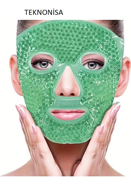 Terapi Jel Yüz Maskesi Soğuk ve Sıcak Boncuklu Ayarlanabilir Sıkıştırmalı Maske (Yeşil) modelleri