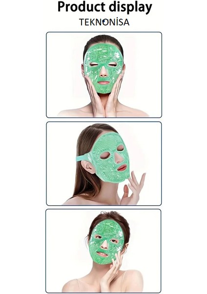 Terapi Jel Yüz Maskesi Soğuk ve Sıcak Boncuklu Ayarlanabilir Sıkıştırmalı Maske (Yeşil) fırsatları