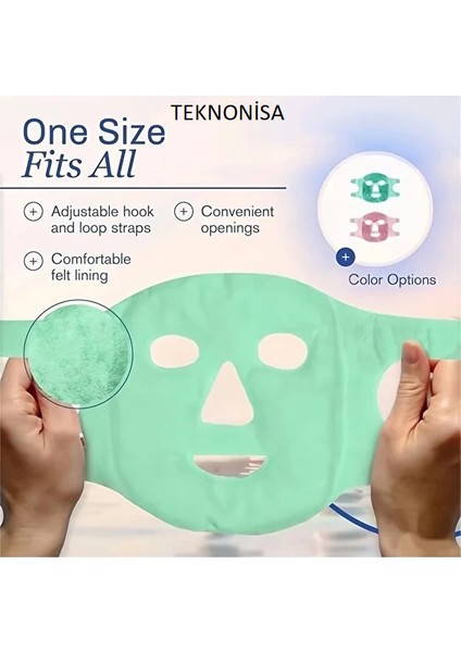 Terapi Jel Yüz Maskesi Soğuk ve Sıcak Boncuklu Ayarlanabilir Sıkıştırmalı Maske (Yeşil) indirimleri