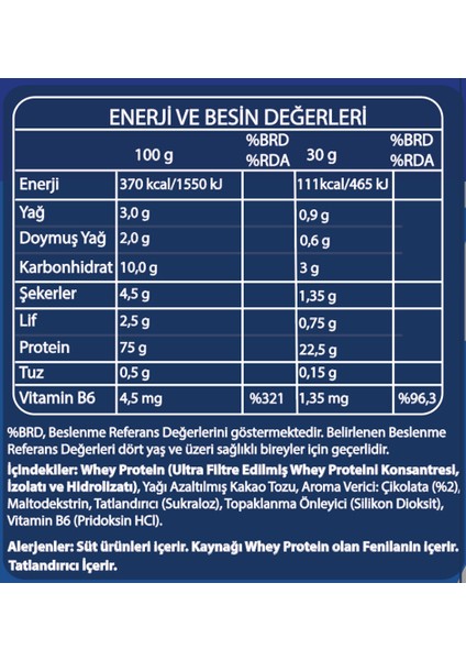 Whey Protein Çikolata 300 G