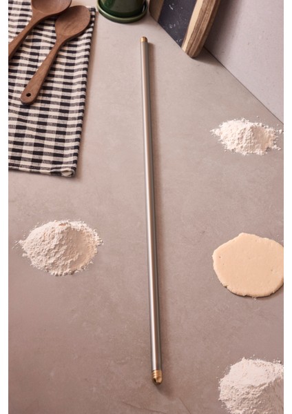 Proroll 304 Paslanmaz Çelik Gold Merdane 75 cm Hamur Oklavası 18/10