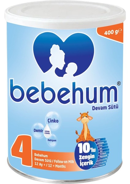 Teneke 4 Devam Sütü 400 gr 12+ Ay