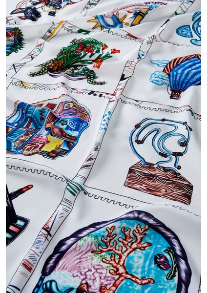 Desenli Modal Eşarp Ulya modelleri