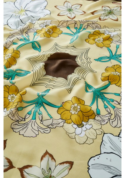 Desenli Modal Eşarp Manolya Soft Sarı fırsatları