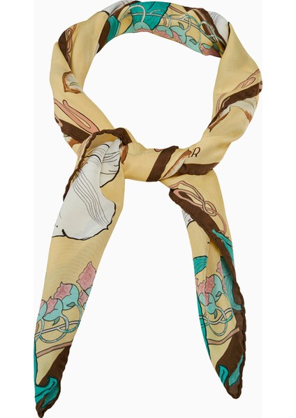 Desenli Modal Eşarp Manolya Soft Sarı indirimleri