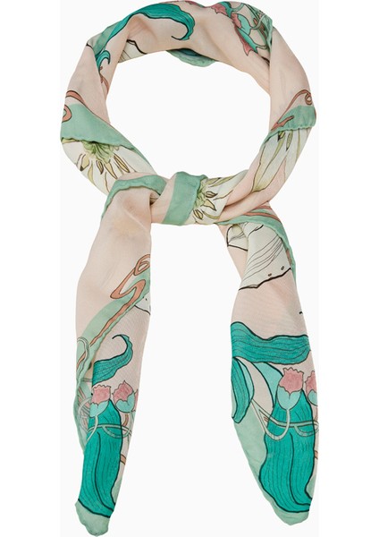 Desenli Modal Eşarp Manolya Mint indirimleri