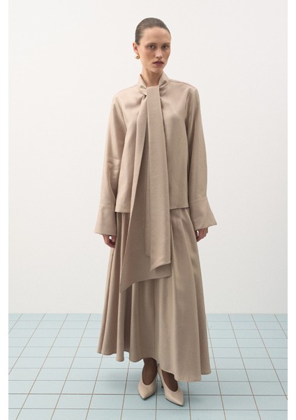 Fular Detaylı Takım Vizon fiyatları