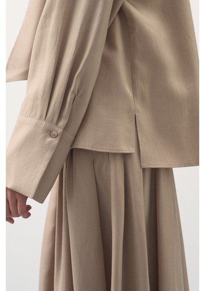 Fular Detaylı Takım Vizon indirimleri