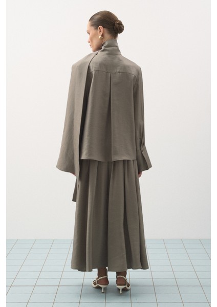 Fular Detaylı Takım Çağla