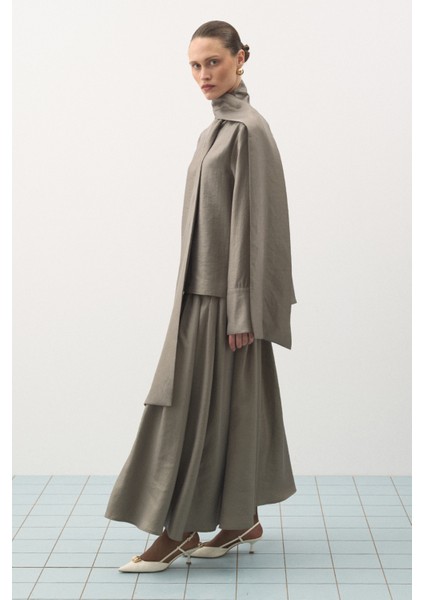 Fular Detaylı Takım Çağla